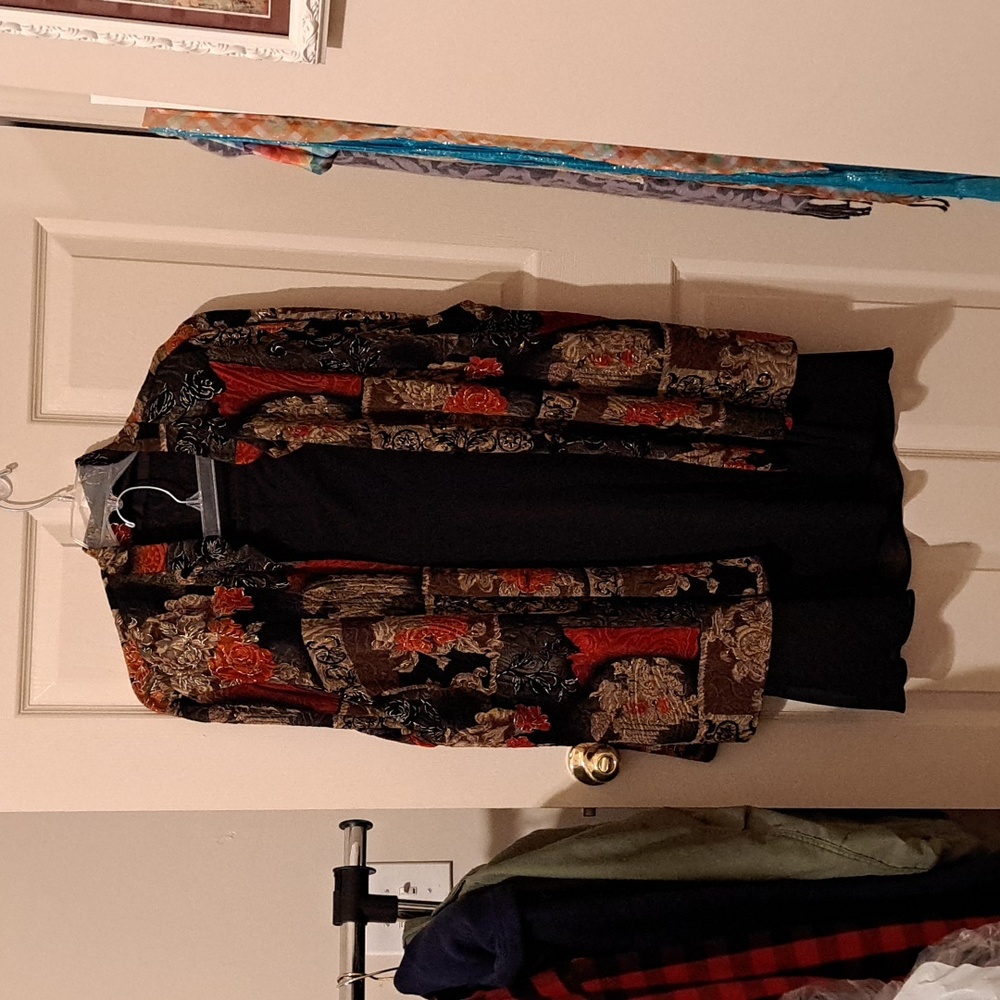 Coldwater Creek,  Red and BlackTunic(3X), Black Skirt(20W)